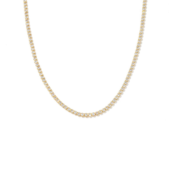 Gold Diamond Tennis Necklace