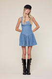 Denim Tie Strap Mini