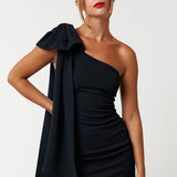 One Shoulder Bow Dress