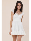 White Lace Mini Dress - Greige Goods