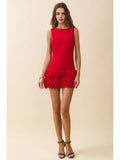 Floral 3D Rosette Hem Mini