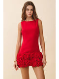 Floral 3D Rosette Hem Mini