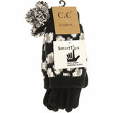 Leopard Print Pom Gloves