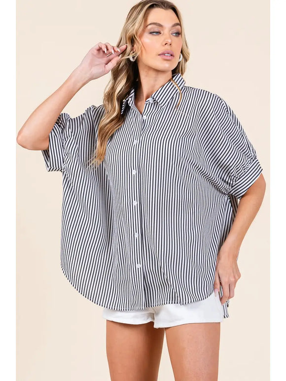 Game Day Button Down - Greige Goods