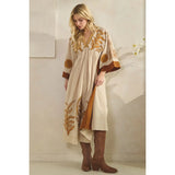 Vintage Embroidery Patch Maxi Dress - Greige Goods