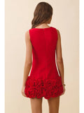 Floral 3D Rosette Hem Mini