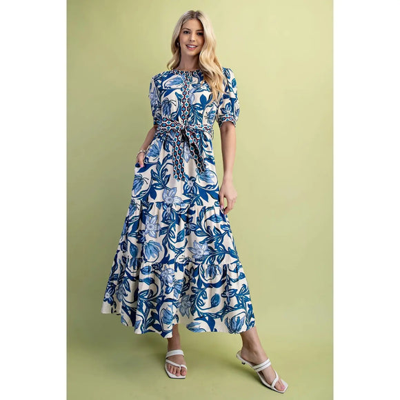 Floral Print Tiered Dress