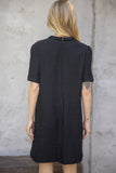 Braid Neck Double Pocket Dress