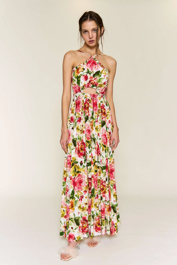Floral Sleeveless Maxi Dress - Greige Goods