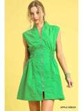 Cinched Waist Mini Dress - Greige Goods