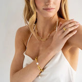 Gold Chunky Paperclip Necklace