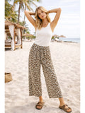 Leopard Print Wide Leg Pants - Greige Goods