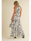 Halter Tiered Maxi Dress - Greige Goods