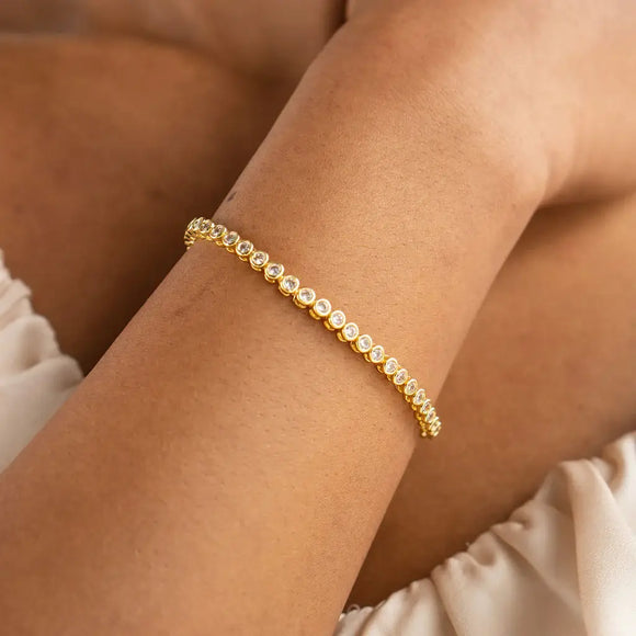 Gold Diamond Tennis Bracelet