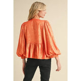 Metallic Bow Tie Top