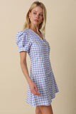 Serena Gingham Dress - Greige Goods