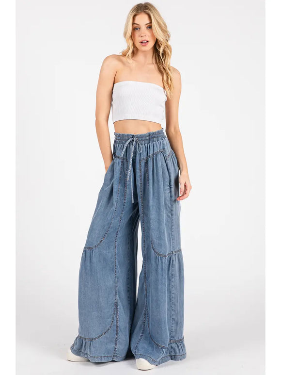 Western Wide Leg Pants