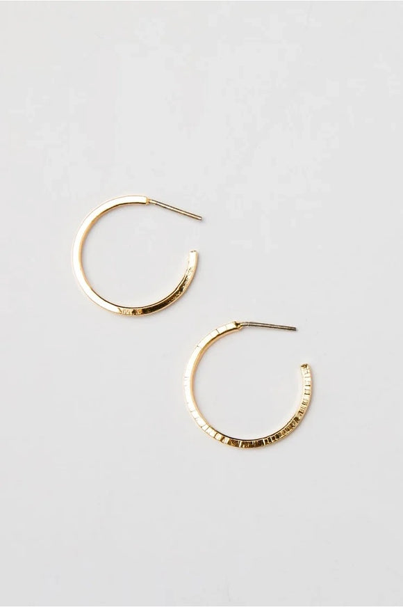 Thin Hammered Hoops