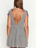 Tie-Strap Gingham Dress