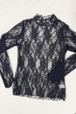 Floral Lace Long Sleeve Top - Greige Goods