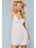 Floral Open Back Mini Dresss - Greige Goods