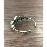 Oval Navajo Turquoise Cuff Bracelet - Greige Goods