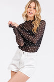 Polka Dot Mesh Top