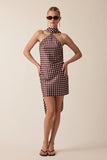 Polka Dot Scarf Mini Dress