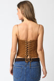 Reese Suede Top - Greige Goods