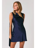 Midnight Muse Satin Mini Dress