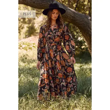 Curvy Girl Floral Midi