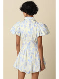 Elain Puff-Sleeve Mini - Greige Goods