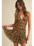 Leopard Tiered Mini Dress
