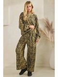 Camo Long Sleeve Pants Set
