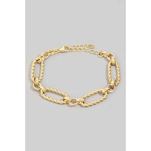 Twisted Oval Bracelet - Greige Goods