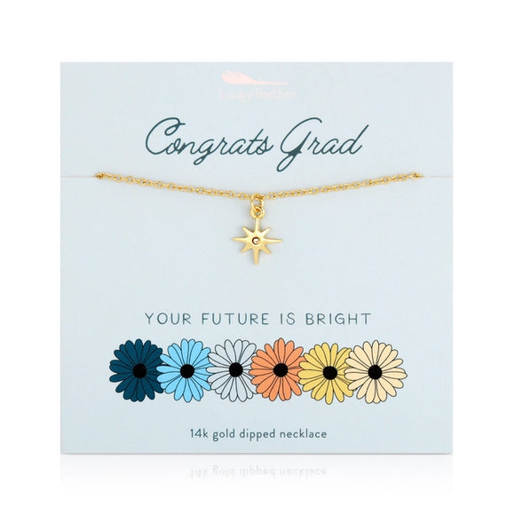 Congrats Grad Gift Necklace - Greige Goods
