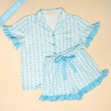 Slumber Party Pajama Shorts Set - Greige Goods