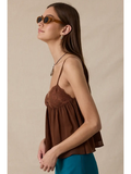 Floral Embroidered Cami Top - Greige Goods