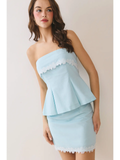 Lace Trim Mini Skirt