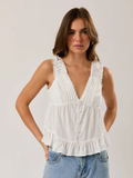 V-Neck Lace Top