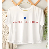 Made in America Crop Tee - Greige Goods