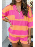 Stripe Half Zip Set - Greige Goods