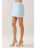 Lace Trim Mini Skirt