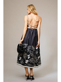 Floral Embroidered Empire Maxi Dress - Greige Goods