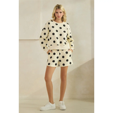 Polka Dot Crewneck Sweatshirt - Greige Goods
