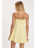 Ribbon Lace Swing Mini Dress - Greige Goods