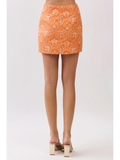 Paisley Floral Print Mini Skirt