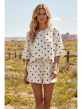 Polka Dot Top and Shorts Set - Greige Goods