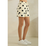 Polka Dot Sweatshorts - Greige Goods