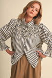 Striped Button Up Top